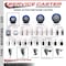 Service Caster 3'' Blue Poly Swivel 1-5/8'' Expanding Stem Caster Set with Brake, 4PK SCC-EX20S314-PPUB-BLUE-PLB-158-4 - alternate 4